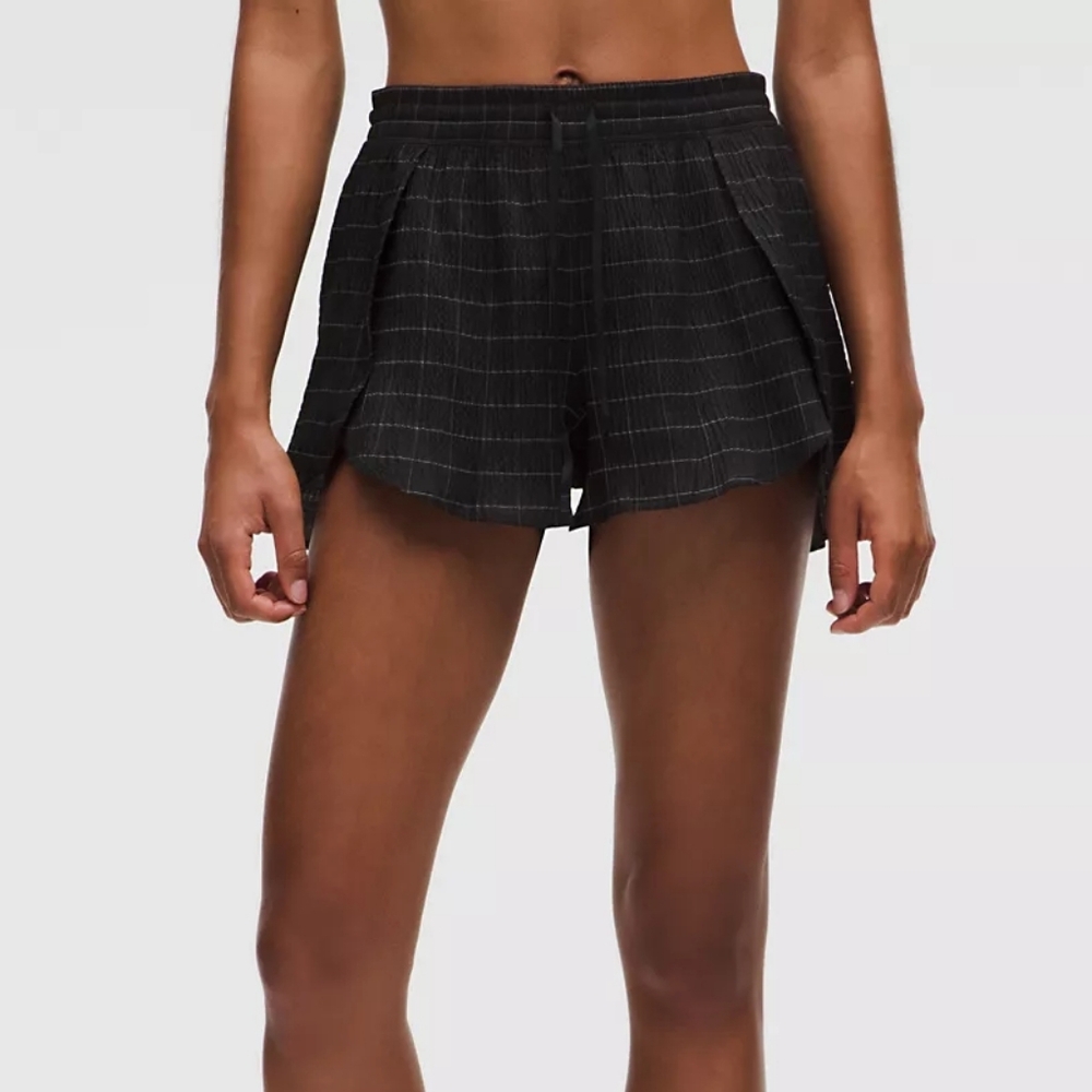 Women's Black Plaid Shorts